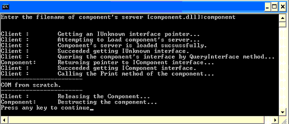 The output window