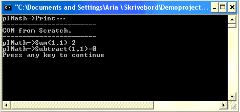 The output window