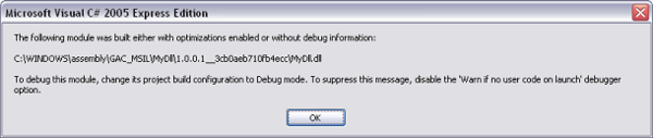 warning message