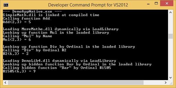 Screenshot of DemoAppNative.exe