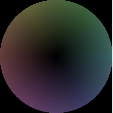 hue wheel, with lum at 0 and sat at .25