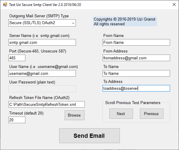 Smtp Client Supporting Implicit Ssl Secure Sockets Layer With Oauth2 Open Authorization Or Password Authorization 2 0 Codeproject