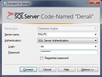 SQL Server Database Connection