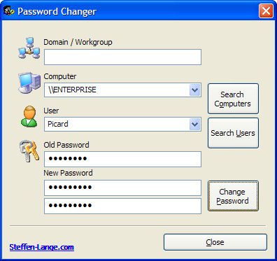 Password Changer screenshot