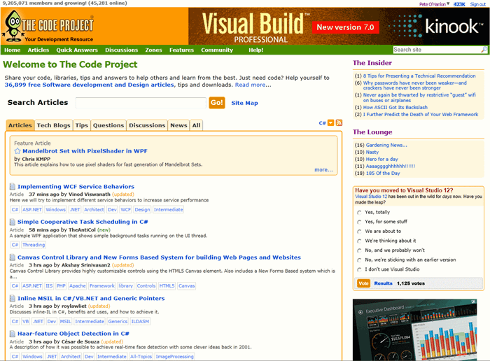 CodeProject Home Page