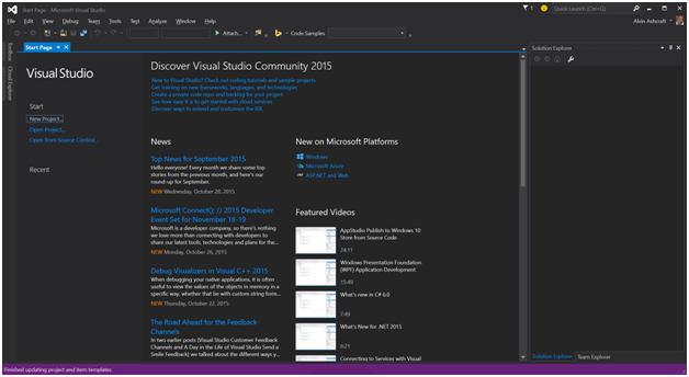 The Dew Review – Visual Studio 2015 Community Edition - CodeProject