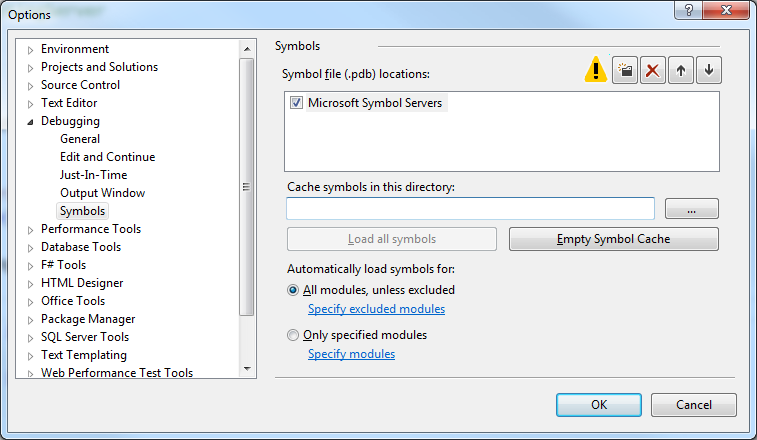 Debug symbols