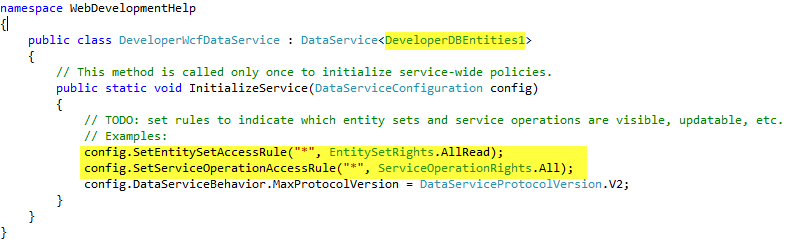 DB Entities WCF Tutorial