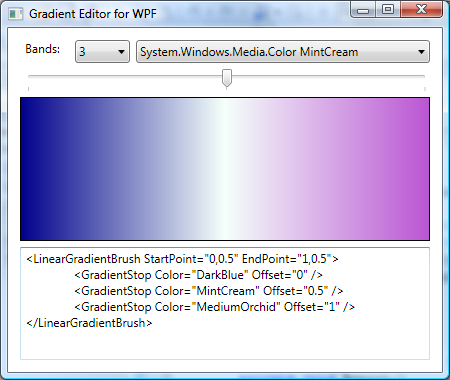WPF Gradient Editor in C# sẽ làm cho việc tạo gradient trở nên dễ dàng và nhanh chóng hơn bao giờ hết. Với WPF Gradient Editor, bạn có thể tạo gradient trực quan cho giao diện người dùng của mình. Hãy xem hình ảnh để tìm hiểu cách sử dụng Gradient Editor trong C# để tạo gradient tùy chỉnh cho ứng dụng của bạn.