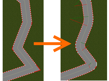 Creating Bezier Curves From Straight Lines