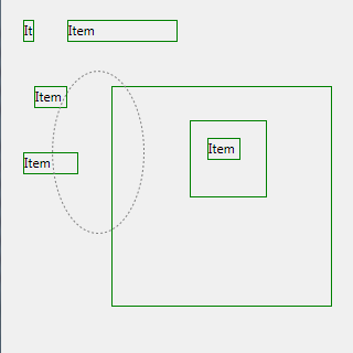 Selection using an ellipse as lasso and an EllipseGeometry for hit testing