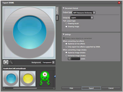 Expression Design Export