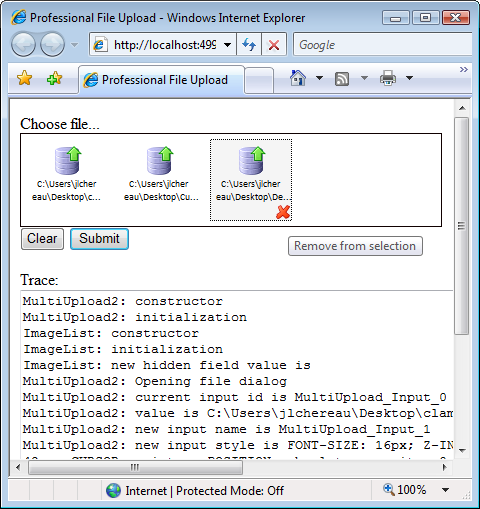 MultiUpload2 and ImageList in run mode
