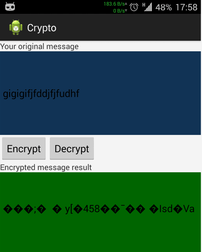 android sign_m2 crypto to plain text