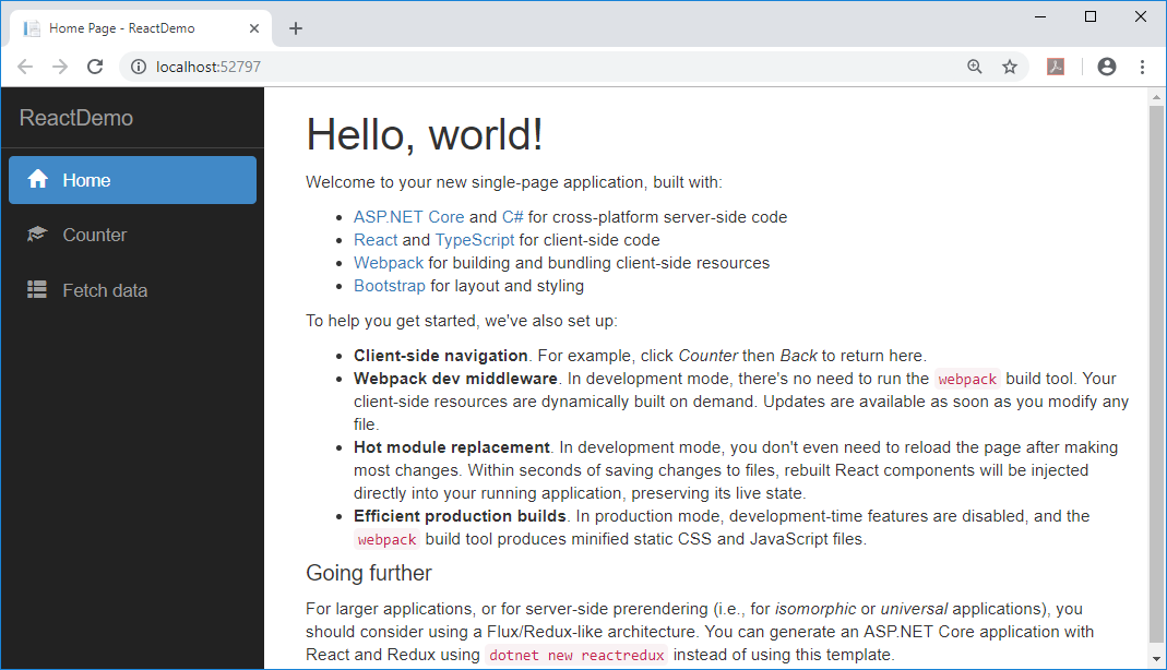 Needed to run this app. Asp net код. Asp net hello World. TYPESCRIPT hello World. Spa приложение на vue js.