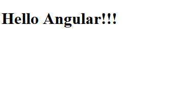 Hello Angular