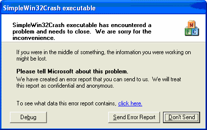 Default Win32/64 error handler