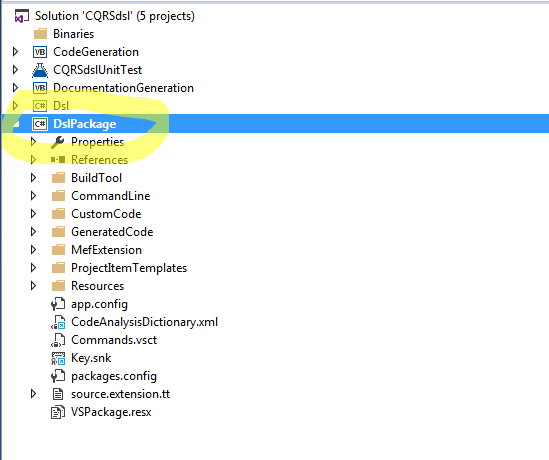 codeproject solution debugging command step line