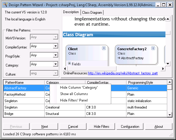 DesignPatterns 2.15 for Visual Studio