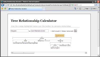 Family Tree Relationship Calculator Screenshot