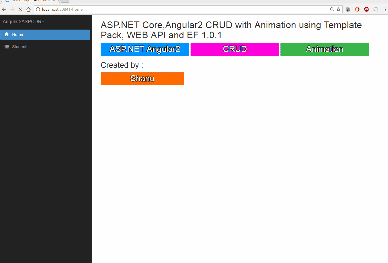  Core,Angular2 CRUD with Animation using Template Pack, WEB API and  EF  - CodeProject