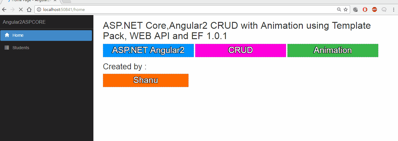  Core,Angular2 CRUD with Animation using Template Pack, WEB API and  EF  - CodeProject