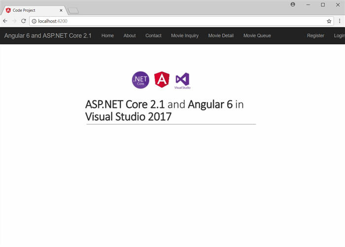 Angular 6 Application With Asp Net Core