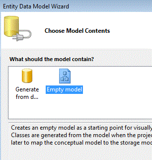 Choose empty model