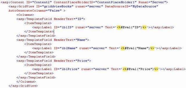 Page with data control