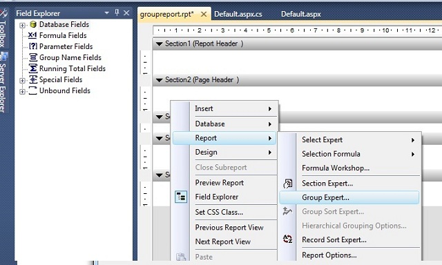 Create report visual studio express 2014