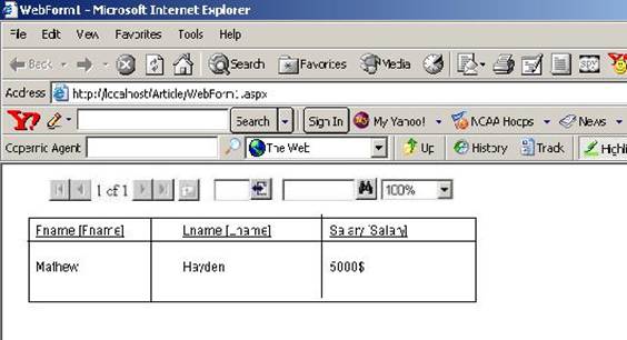 Sample screenshot