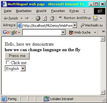 Sample Image - The page in english