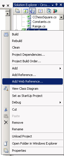 Add Web Reference