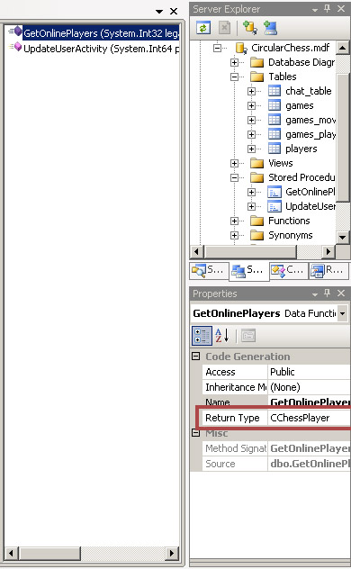Stored Procedure Return Type