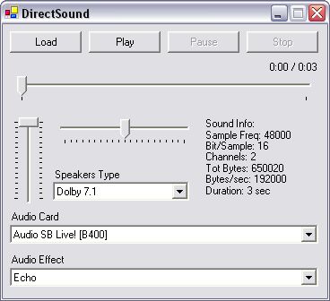 The Ultimate Managed Directsound 9 Tutorial Part 1 A Full Introduction To Playback Codeproject