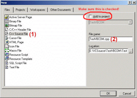 Adding a New C++ Source File