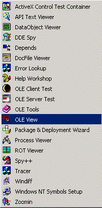 Starting OLE View