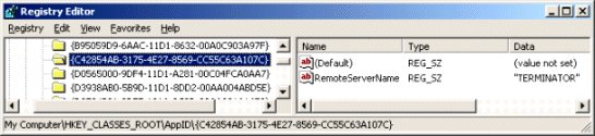 Add a new key under registry