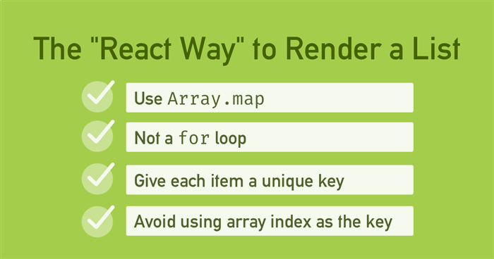 The React Way to Render a List of Items