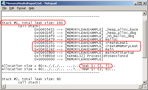 c program memory Leak Detection