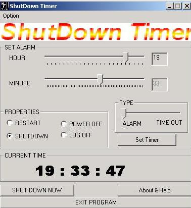 ShutDown Alarm