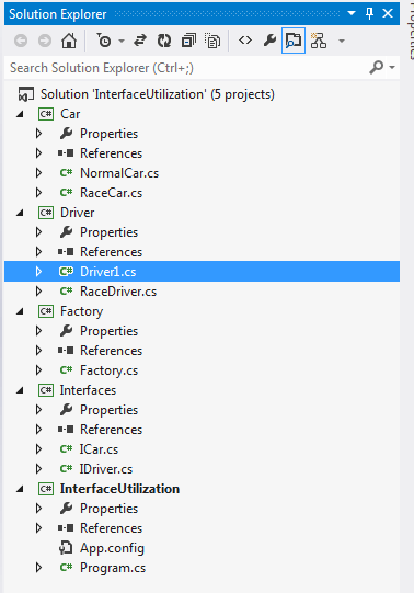 The project to understand interfaces in C#