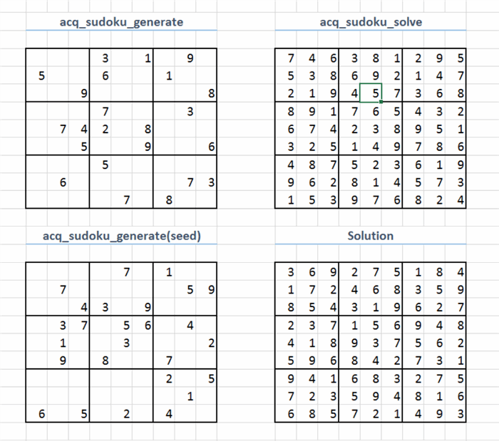 Sudoku puzzle creator and solver - Excel Macros