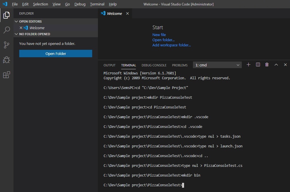 visual studio code - New C# project with vscode and I have