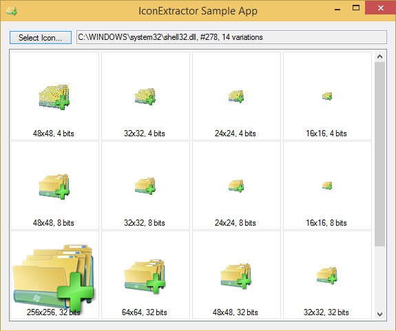IconExtractor Sample App