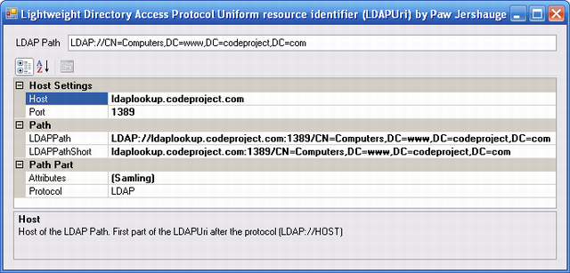 Til sandheden ledelse Mount Vesuv Lightweight Directory Access Protocol Uniform Resource Identifier (LDAPUri)  - CodeProject