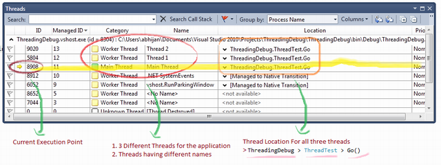 Debugging Multithreaded Program