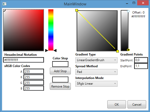 Điều khiển gradient WPF giúp bạn tạo ra những hiệu ứng chuyển động đẹp mắt giữa các màu sắc khác nhau. Tạo ra những thiết kế hấp dẫn và độc đáo với điều khiển gradient WPF.