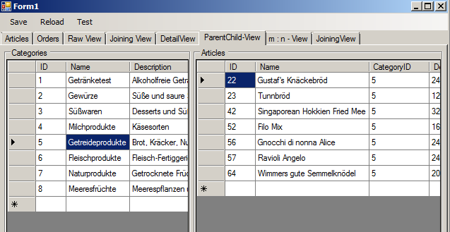 Hierarchical Data Grid View Combo Box