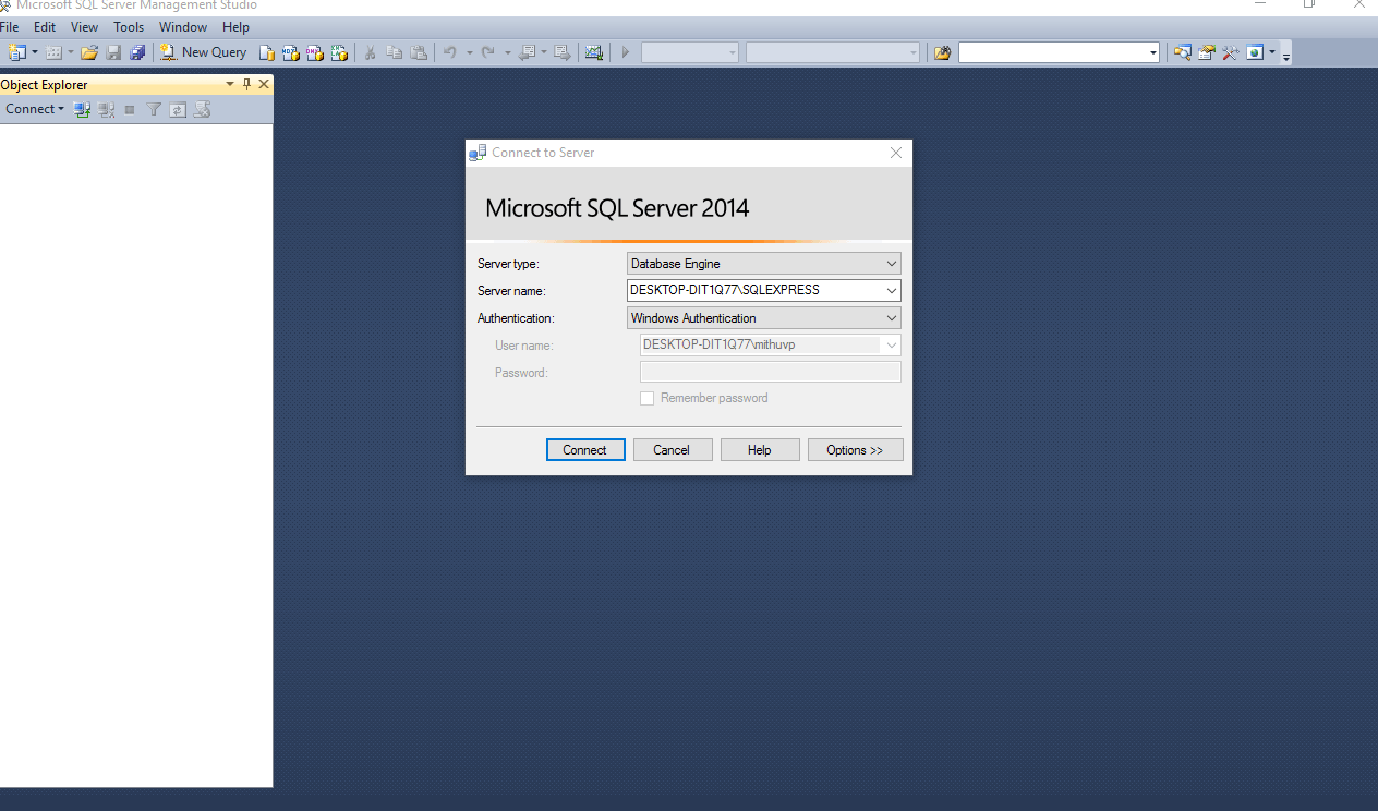 installation of sql server express 2014 windows 10
